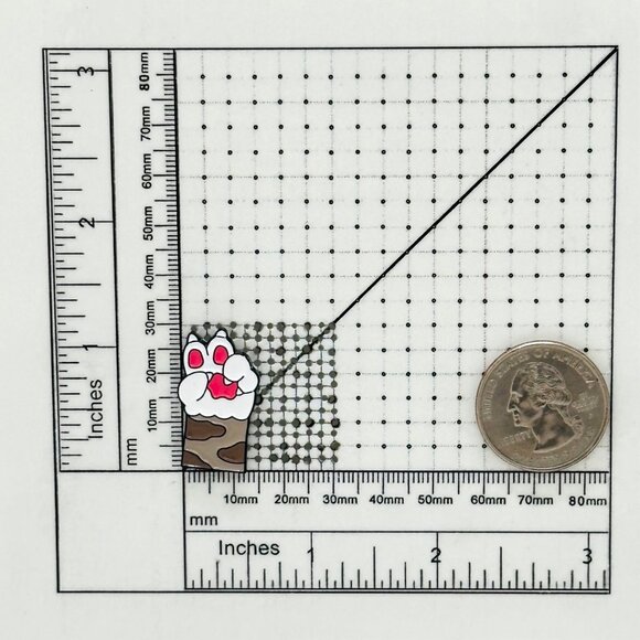 š¤©Plam for Win Enamel Pin Cat Paw Shape Alloy Enamel Pin Brooch In Camo Sleeve𤩠- Picture 6 of 6